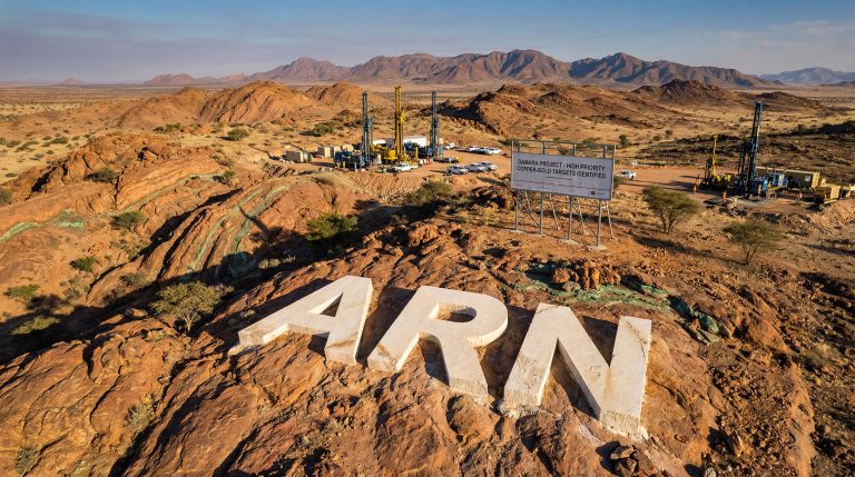 Aldoro Resources Ltd-ARN-Mining project in arid desert landscape.