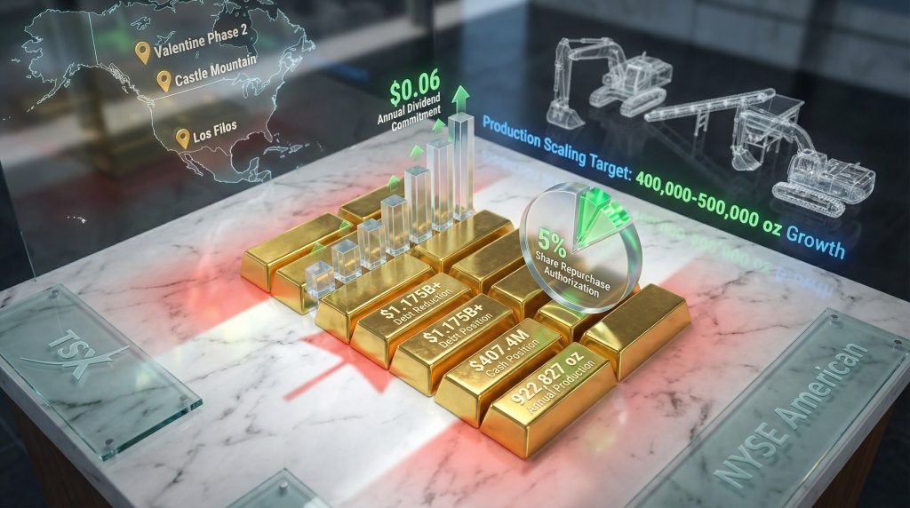 Equinox Gold dividend growth and share repurchase.