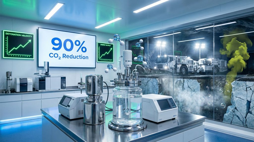 Hypex Bio environmentally friendly explosives laboratory setup.