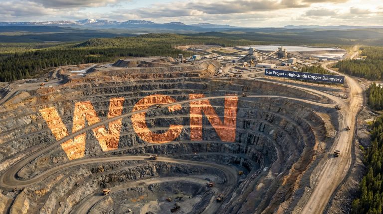 White Cliff Minerals Ltd-WCN-Open-pit copper mine with excavation vehicles.