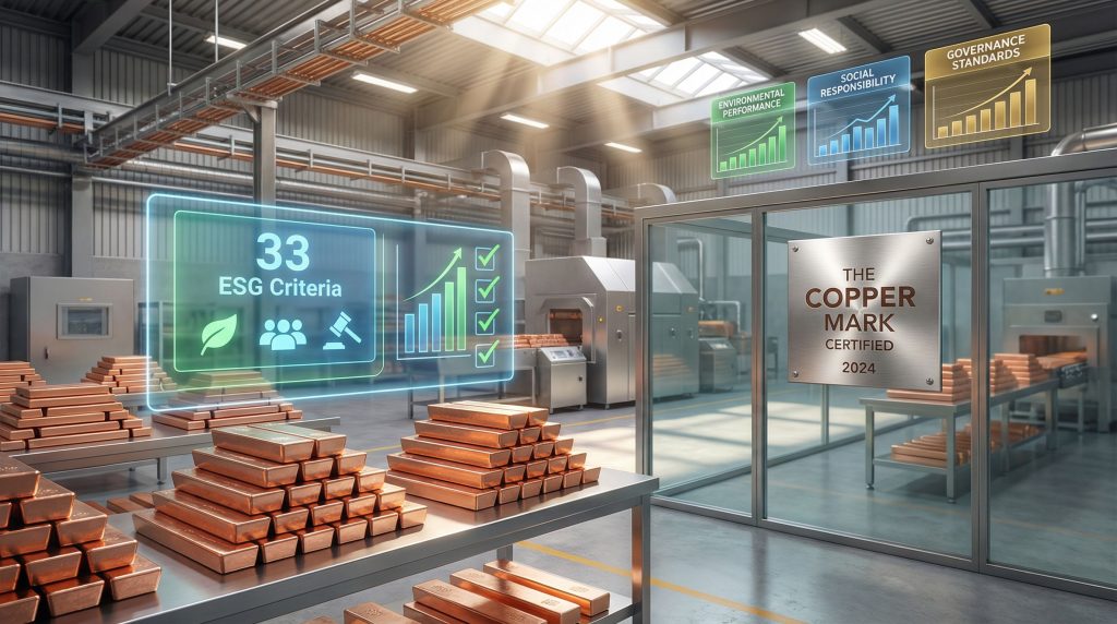 Copper Mark certification in a factory.