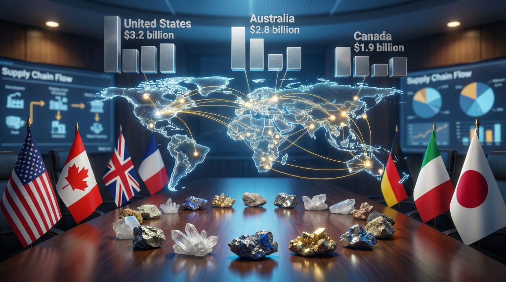 G7 talks on critical minerals trade.