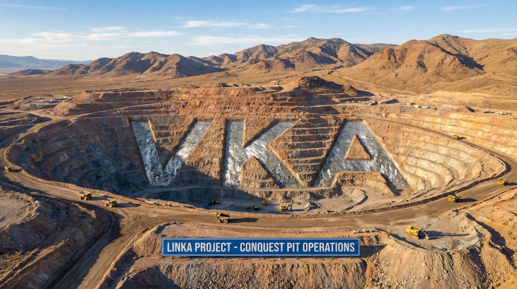 Viking Mines Ltd-VKA-Linka Project mining pit operations overview.