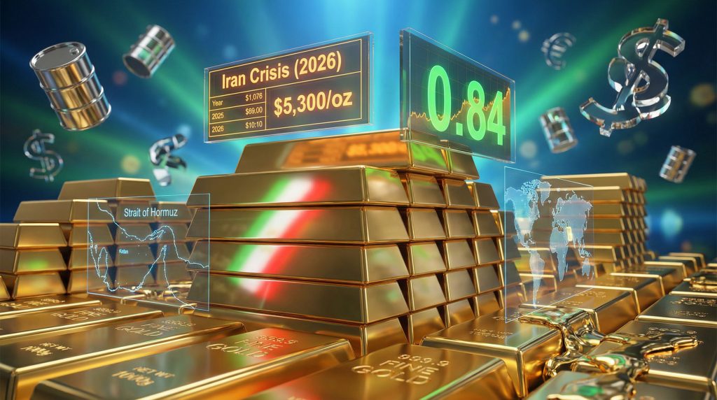 Gold price rises amid Iran conflict.
