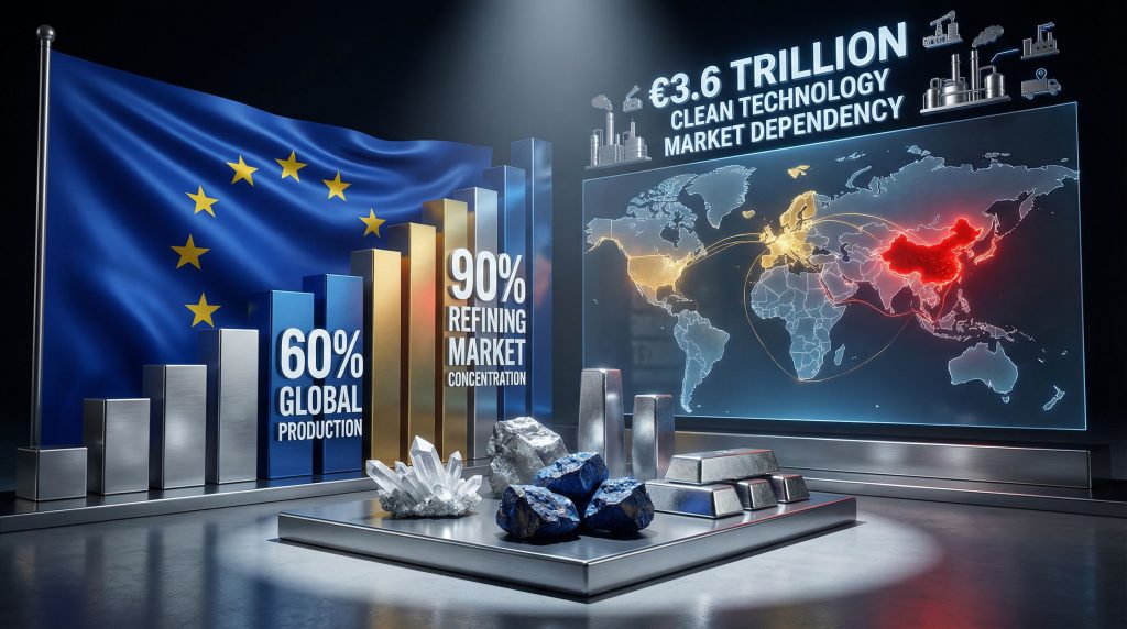 European dependency on raw materials highlighted.