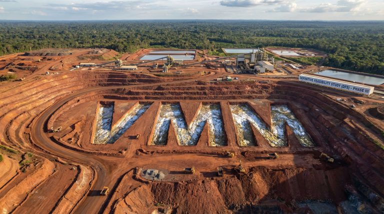 Viridis Mining and Minerals Ltd-VMM-VMM mining site aerial view, forest background.