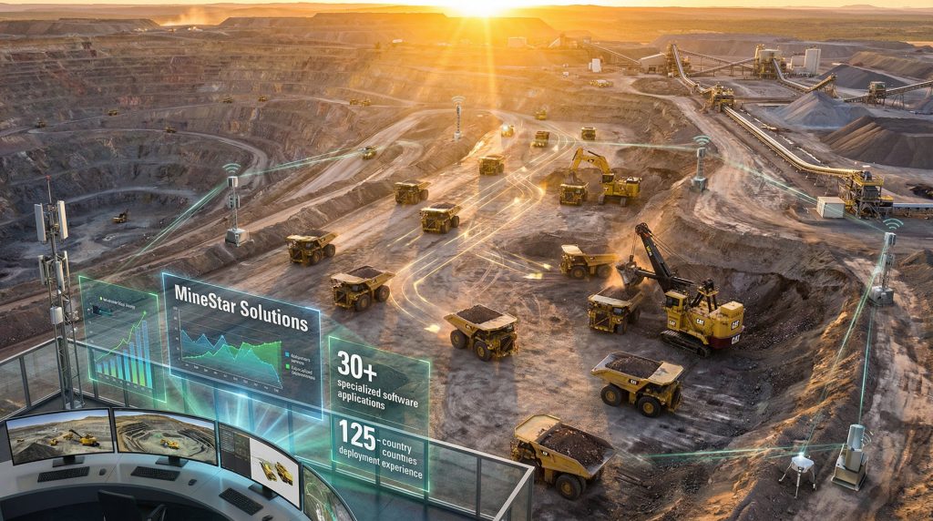 Caterpillar digital mining platform enhancing operations.