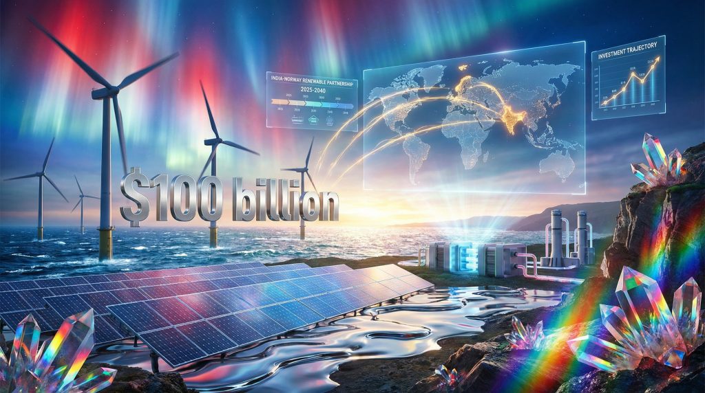 India Norway renewable energy cooperation illustration.