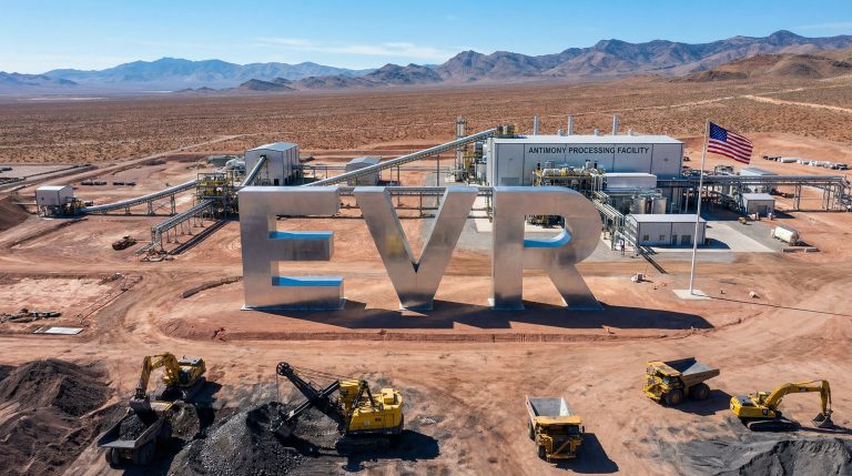EV Resources Ltd-EVR-Antimony facility with large EVR letters.