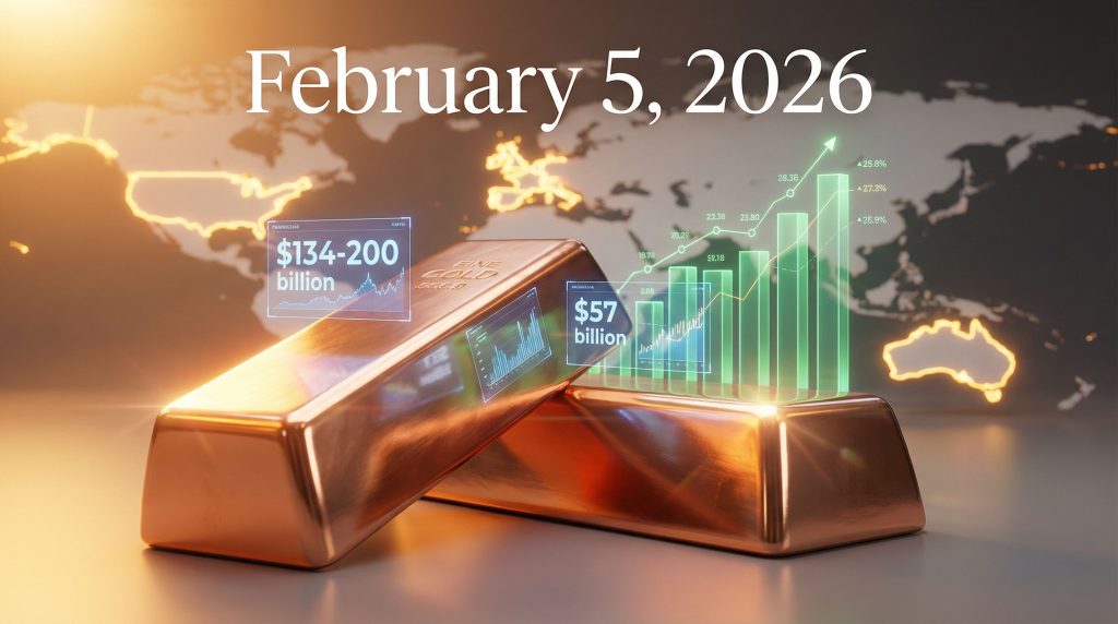 Glencore Rio Tinto merger talks visualized with gold bars.