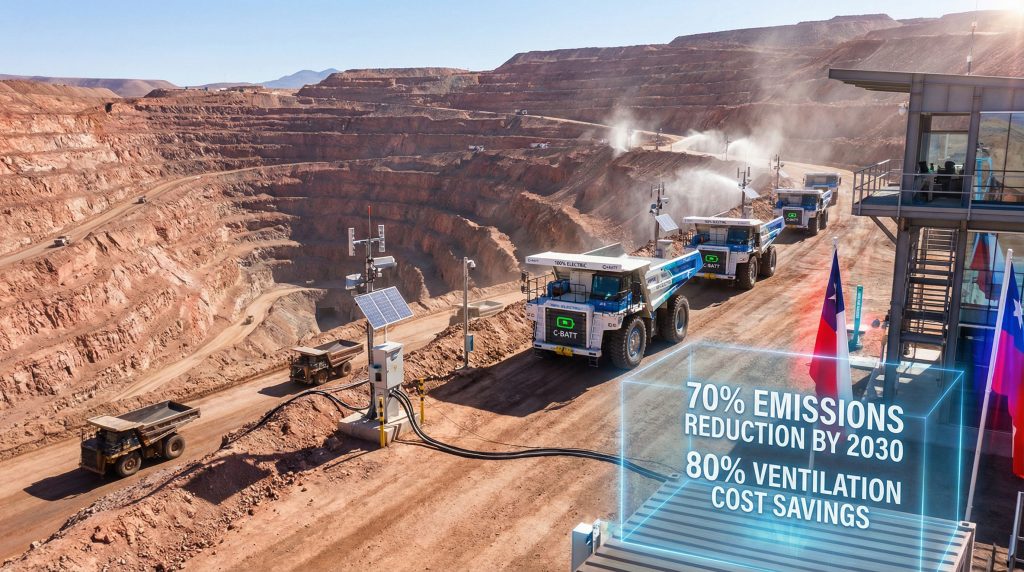 Sustainable transport and monitoring in Chile mine.