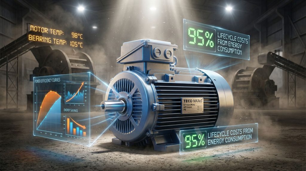 TECO MAXe3 Mining motors enhance energy efficiency.