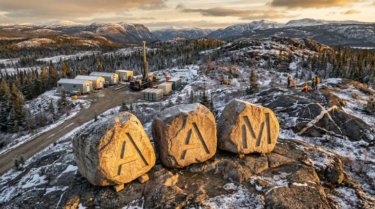 Aumega Metals Ltd-AAM-AAM exploration site in snowy mountains.
