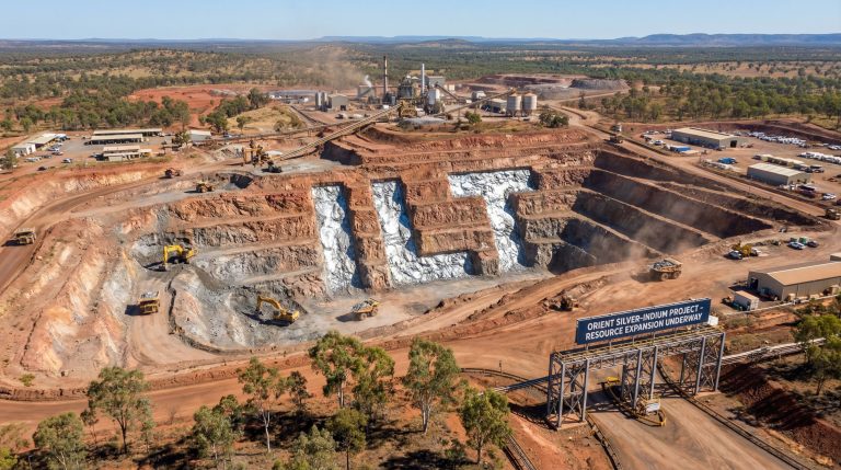 Iltani Resources Ltd-ILT-Open-pit mining site with machinery.