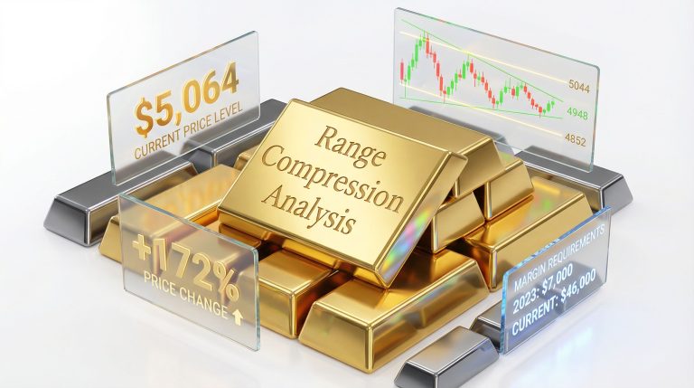 Gold's range compresses amid price analysis.
