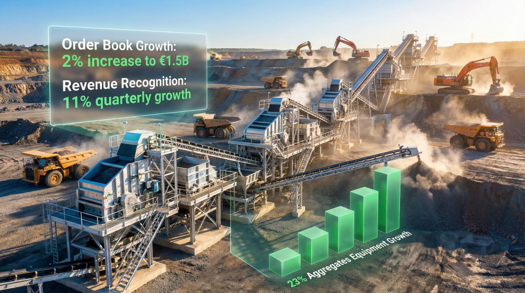 Metso equipment sales growth visualized in 2025.