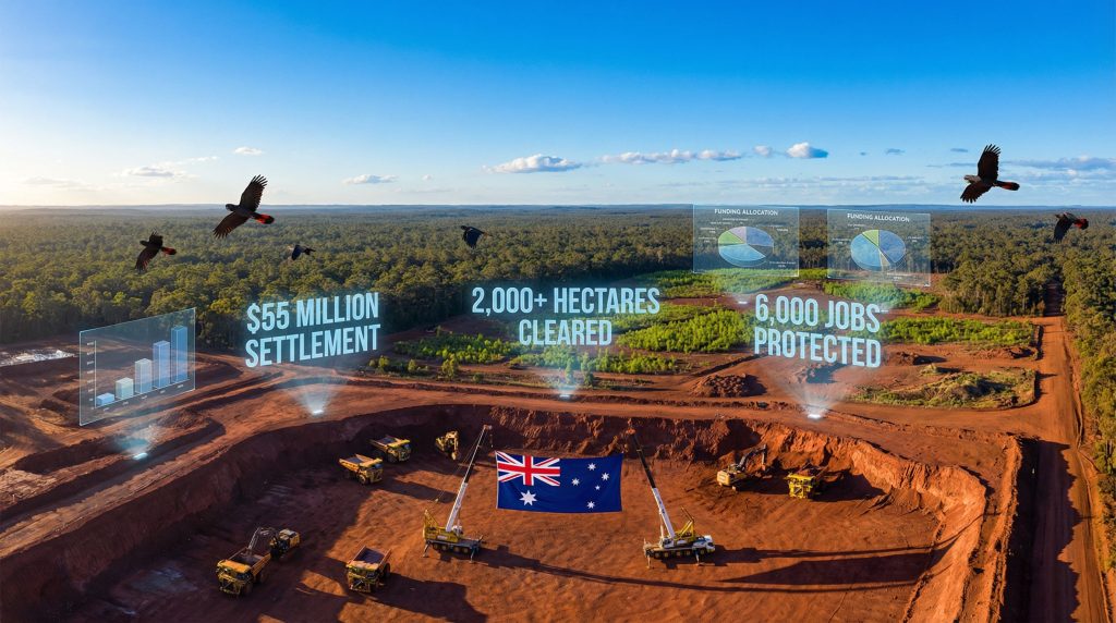 Alcoa land clearing penalty Western Australia settlement.