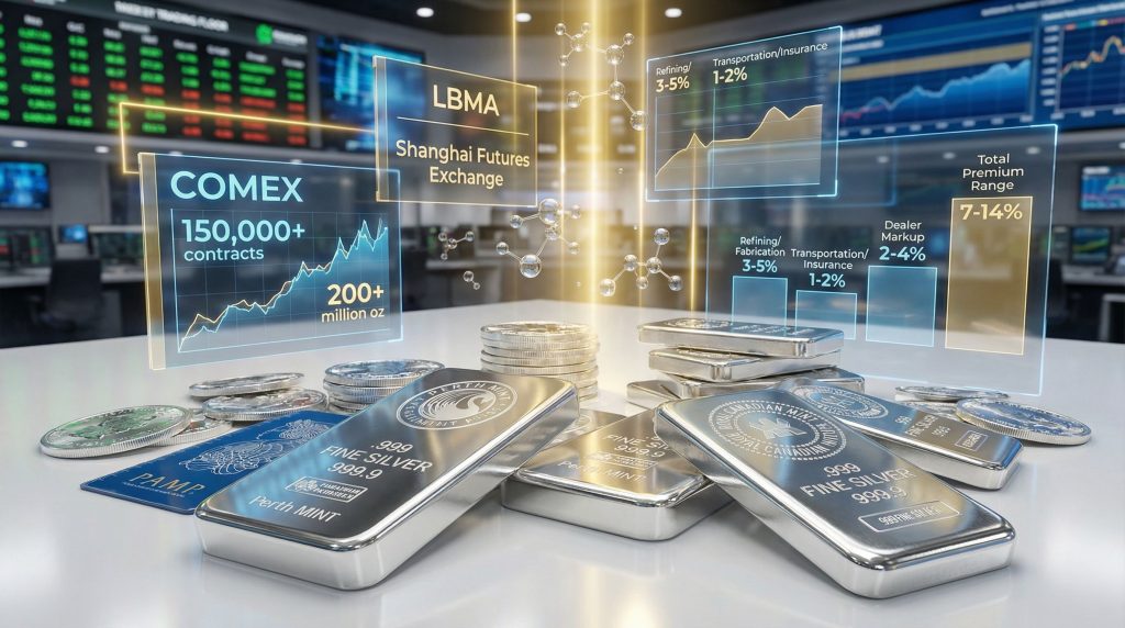 Silver price components with market data.