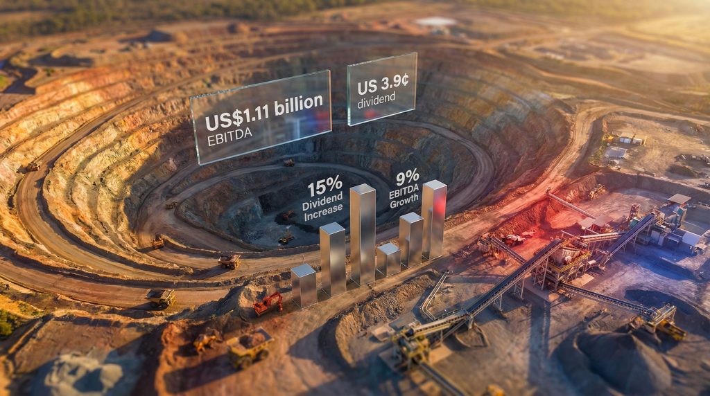 South32 announces 15% dividend increase.