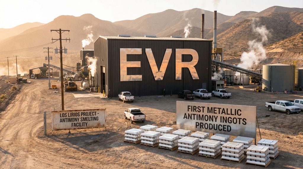 EV Resources Ltd-EVR-Antimony smelting facility at Los Lirios.