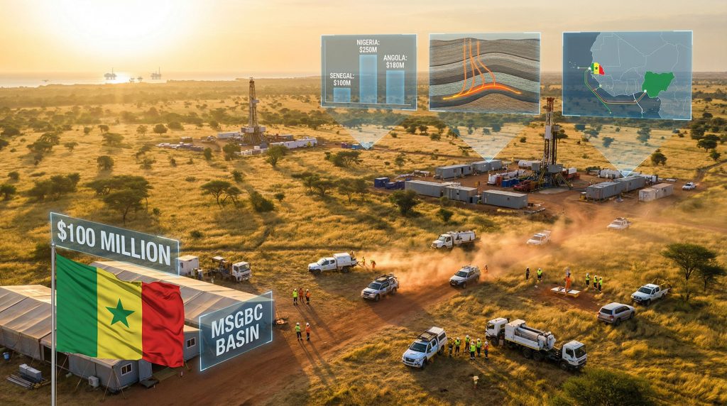 Oil exploration site in Senegal's MSGBC basin.