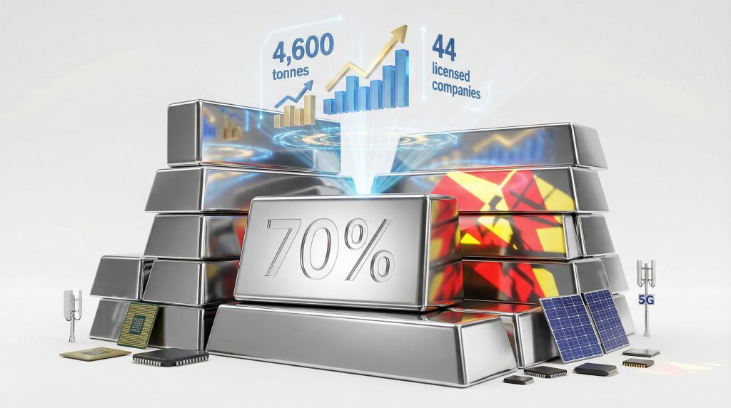 China silver export restrictions visualized in infographic.