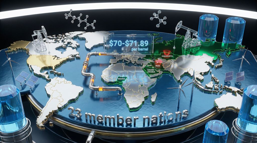 OPEC+ oil production unchanged, global energy map.
