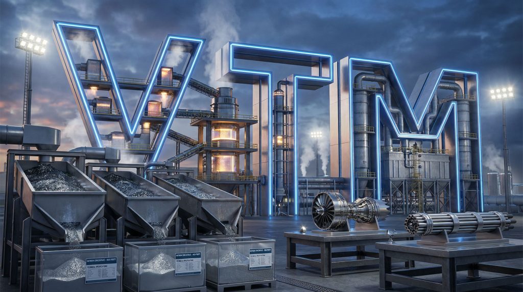 Victory Metals Ltd-VTM-VTM industrial scene with metal processing.