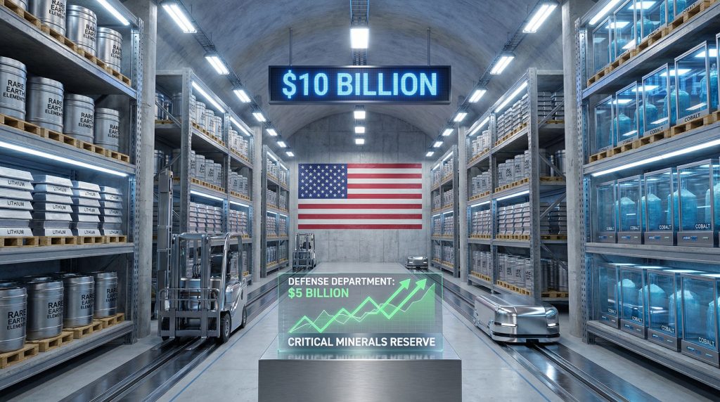 US critical minerals stockpile plan visualized.