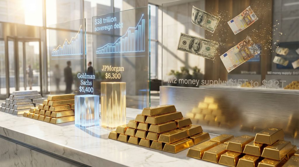 Big banks showcasing gold investments trend.