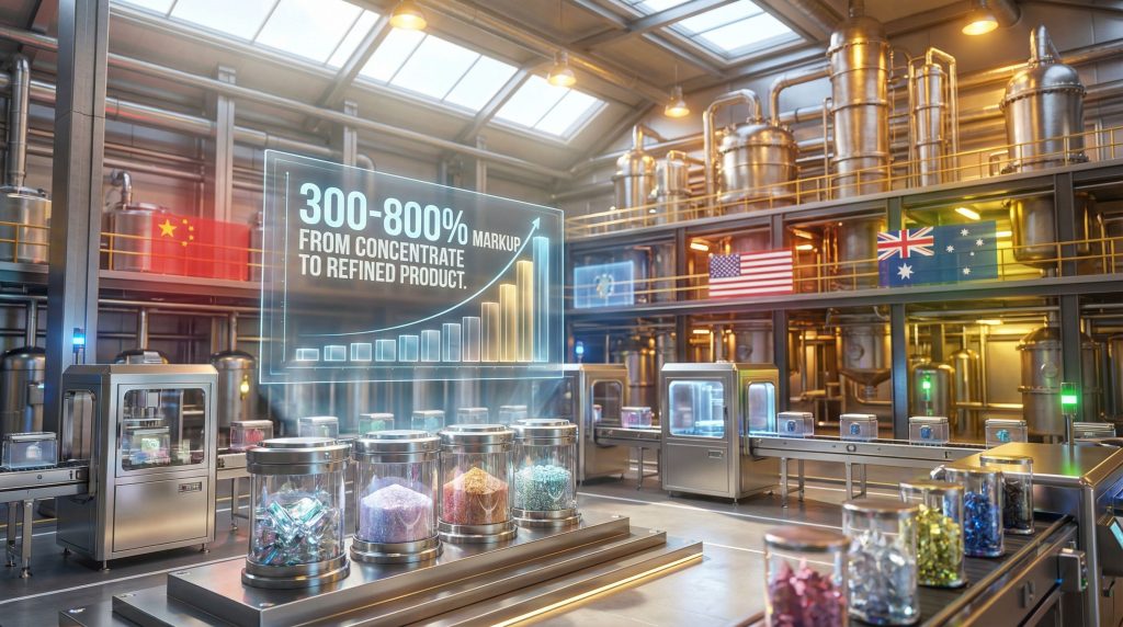 Modern facility showcasing midstream processing technology.