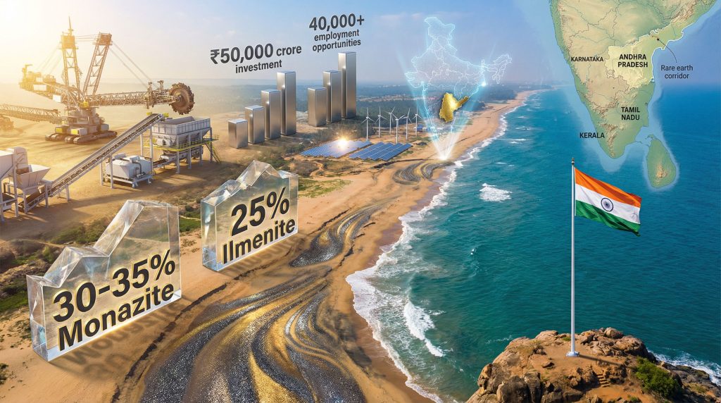 Andhra Pradesh rare earth mining infographic.