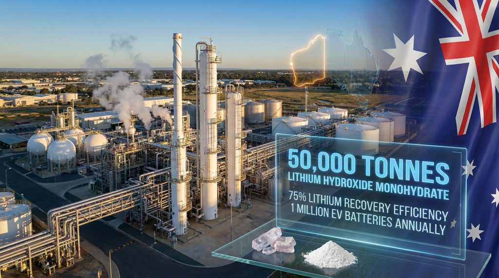 Covalent lithium refinery, Australian facility overview.