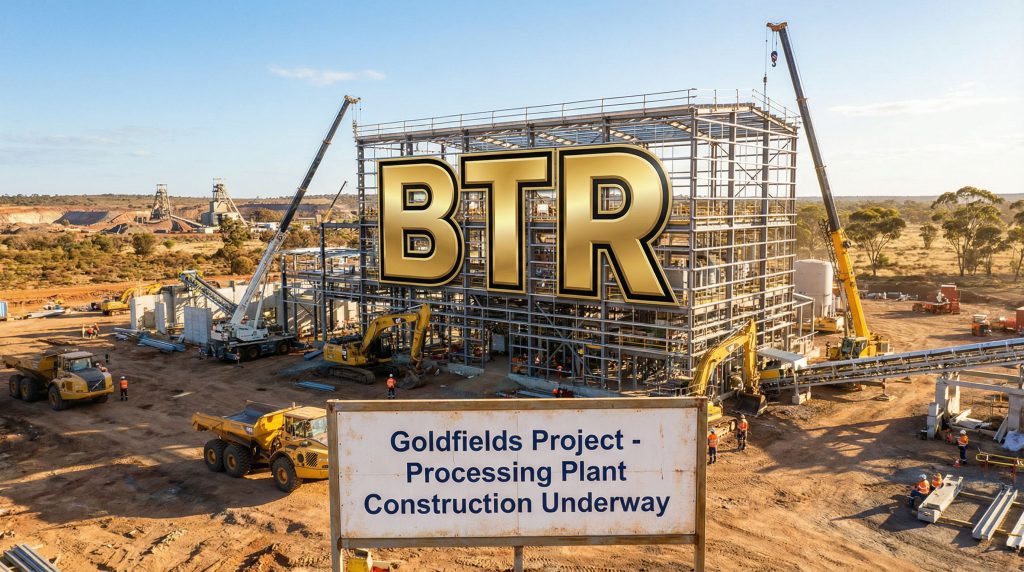 Brightstar Resources Ltd-BTR-BTR construction site with heavy machinery.