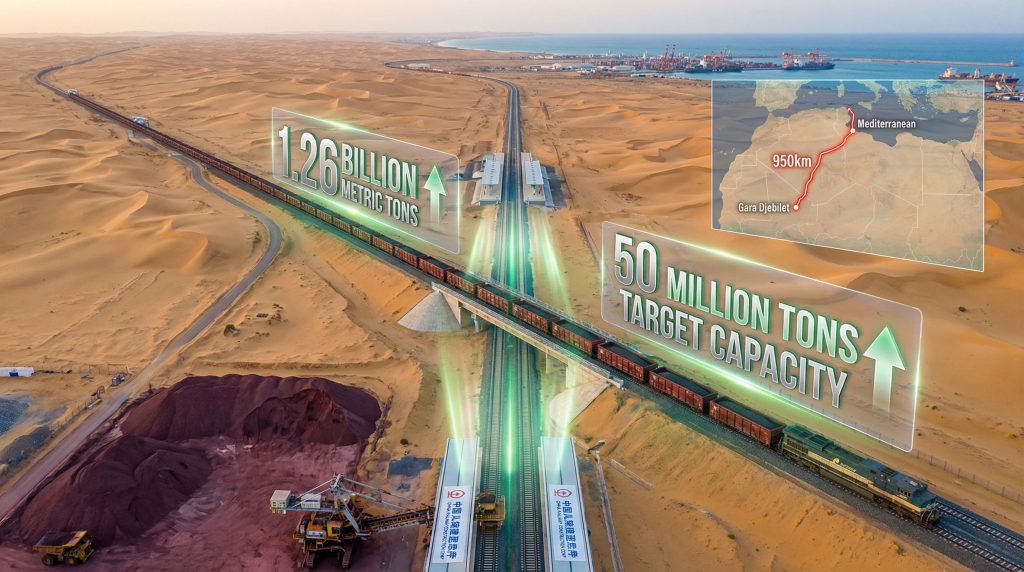 Algeria opens railway for iron ore transport.