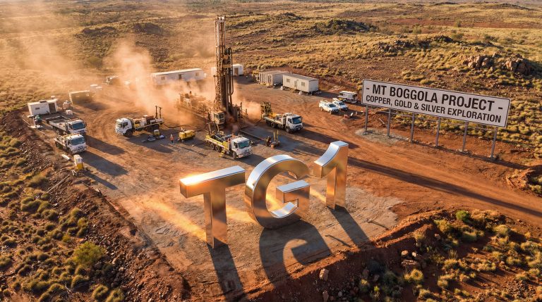 Techgen Metals Ltd-TG1-Mt Boggola mining site with machinery.