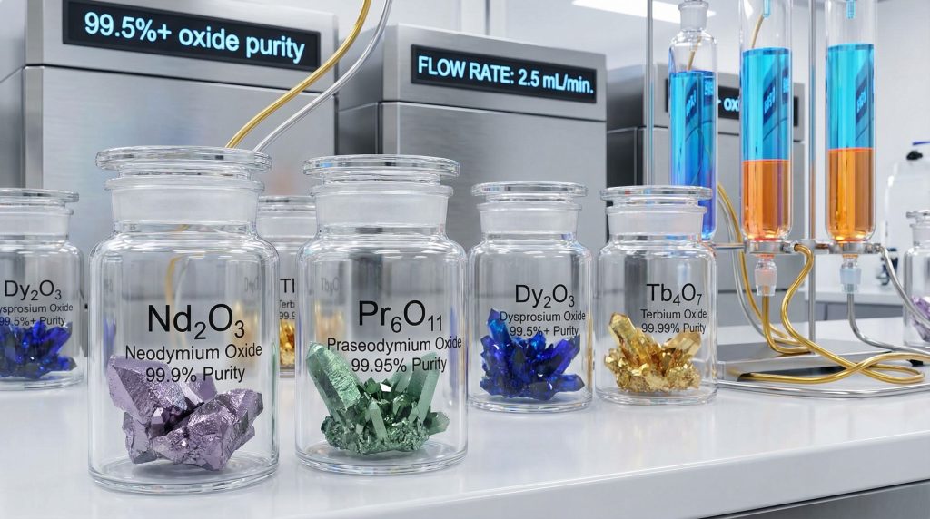 Rare earth purification technology in laboratory.
