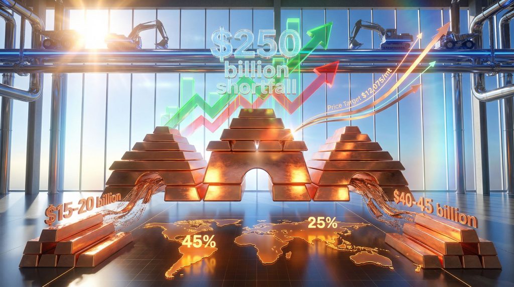 Copper’s $250 Billion Funding Gap visualized creatively.