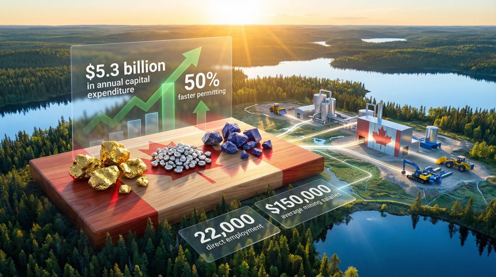 Ontario mining investment 2026, economic growth illustration.