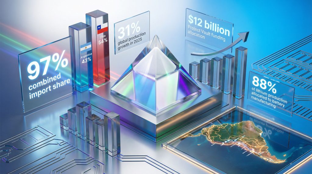 Argentina and Chile dominate US lithium imports.