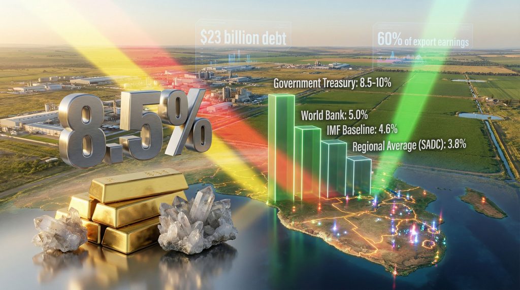 Zimbabwe economic growth outlook with projections.