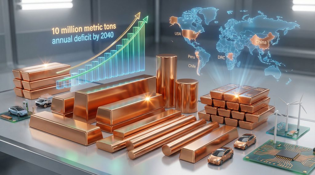 Copper demand surge highlights structural supply gap.