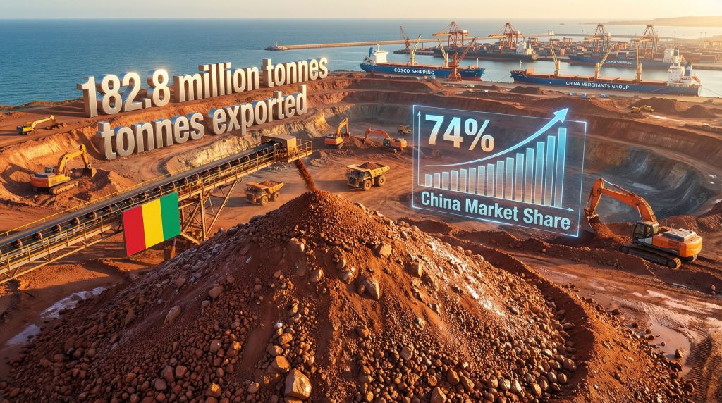 Guinea bauxite exports to China highlighted.