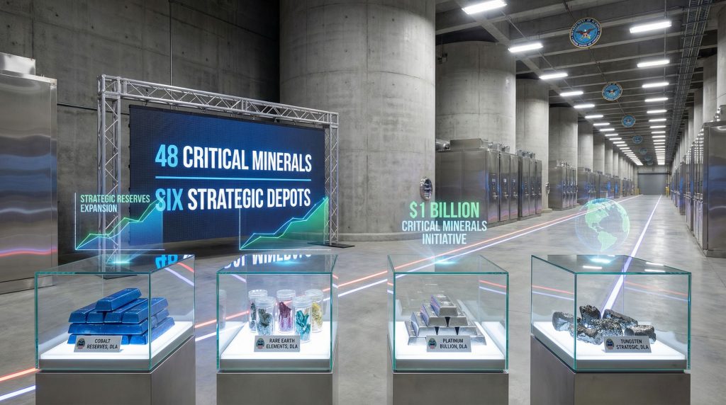 US strategic minerals stockpile: critical mineral reserves.