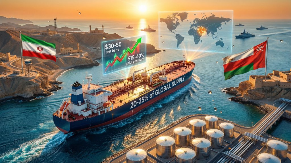 US-Iran conflict oil prices impact illustrated.