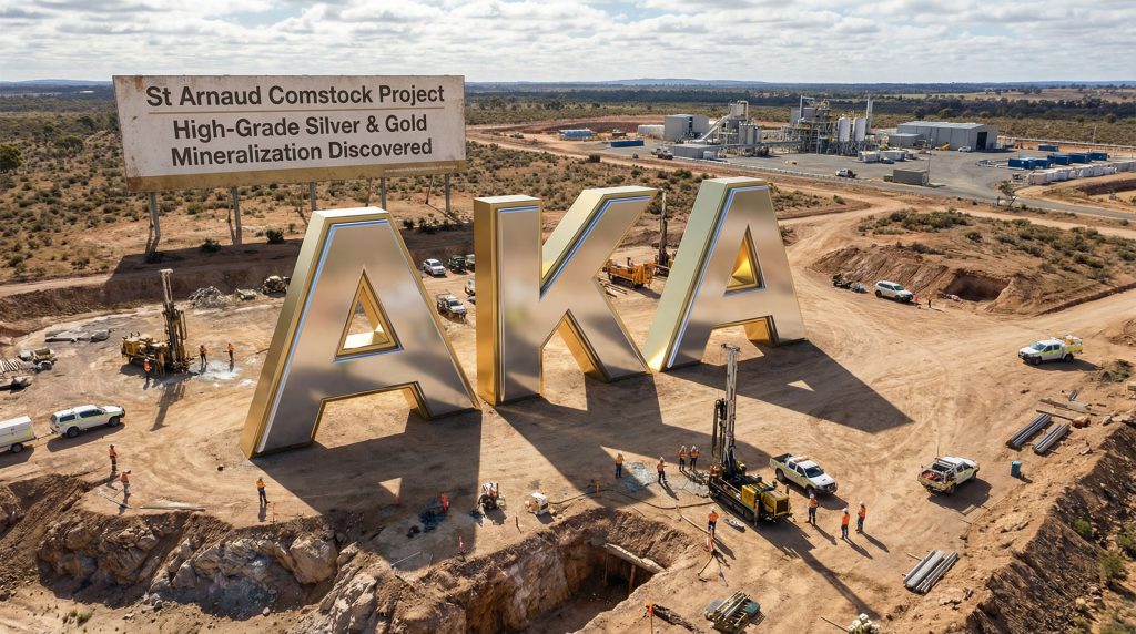 Aureka Ltd-AKA-St Arnaud Comstock Project site with giant letters.