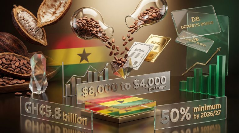 Ghana cocoa bond financing plan illustrated.