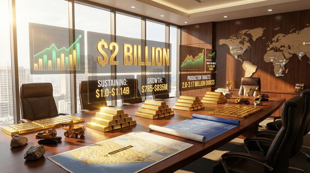 Anglogold Ashanti Capex Investment visualized in office.