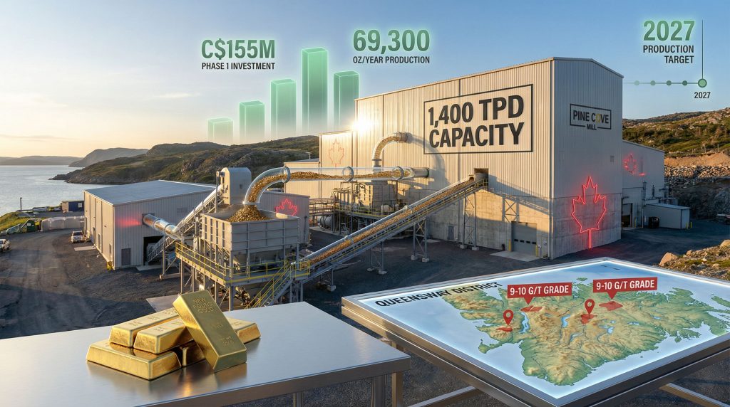 New Found Gold Queensway development strategy overview.