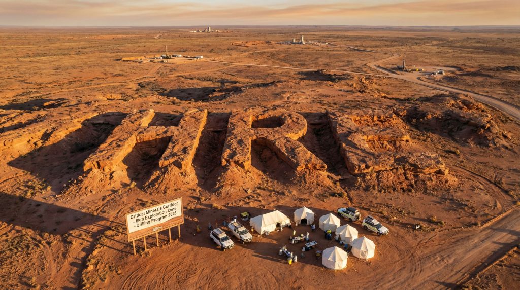 Heavy Rare EARTHS Ltd-HRE-Outback Australia aerial view, mining site.